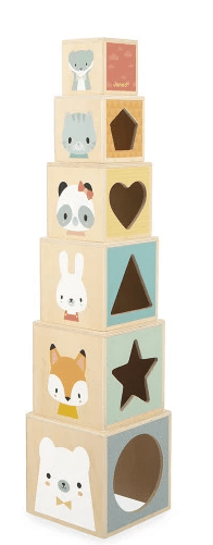 Janod - PURE: 6 - BLOCK PYRAMID Games & Toys