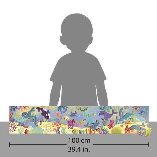 Janod - PZ36: PANORAMA - SEA ANIMAL PUZZLE Games & Toys