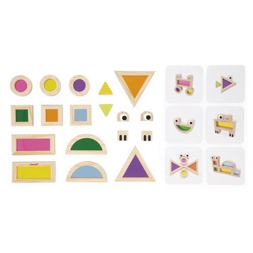 Janod - SENSORY: TRANSLUCENT BLOCKS Games & Toys