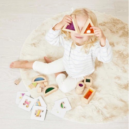 Janod - SENSORY: TRANSLUCENT BLOCKS Games & Toys