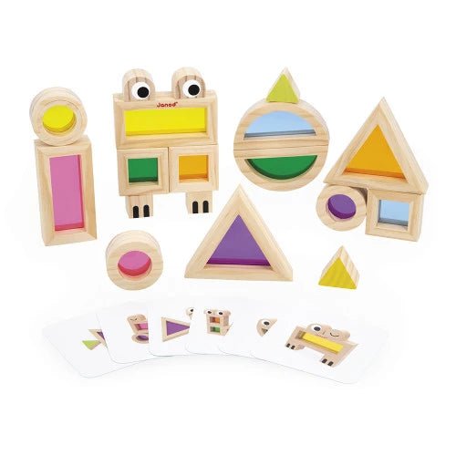 Janod - SENSORY: TRANSLUCENT BLOCKS Games & Toys