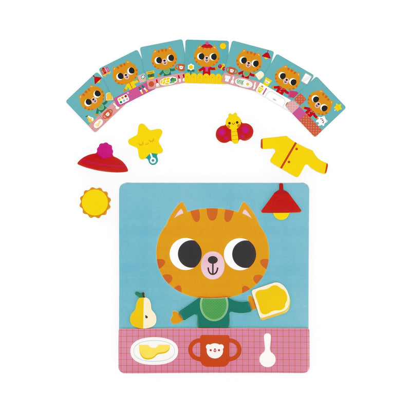 Janod - THE DAILY ROUTINES CAT Games & Toys