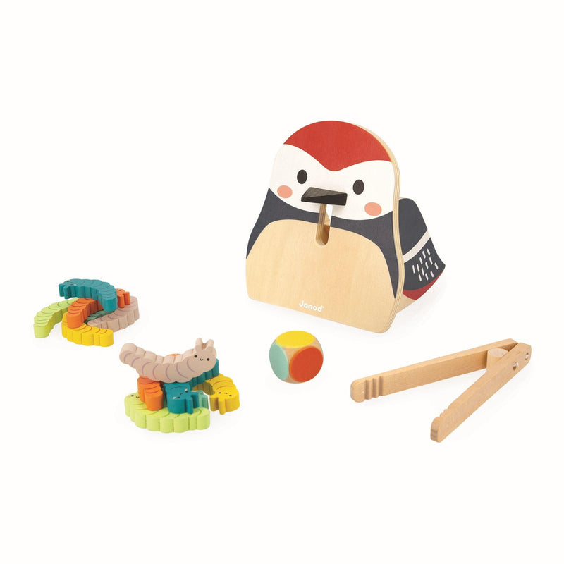 Janod - Woodpecker And Caterpillars Color Game - Limolin 