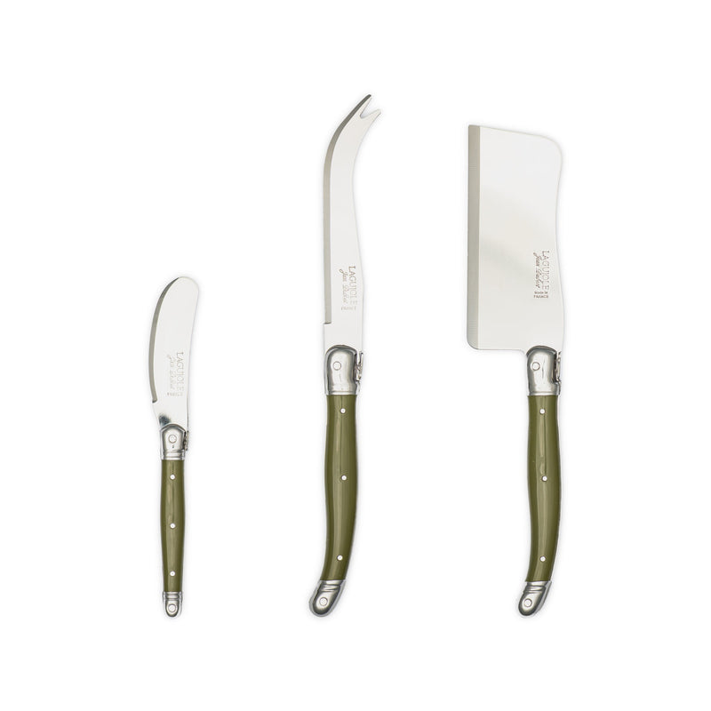 Jean Dubost - Laguiole Cheese 3 - Piece Set Home & Kitchen Khaki