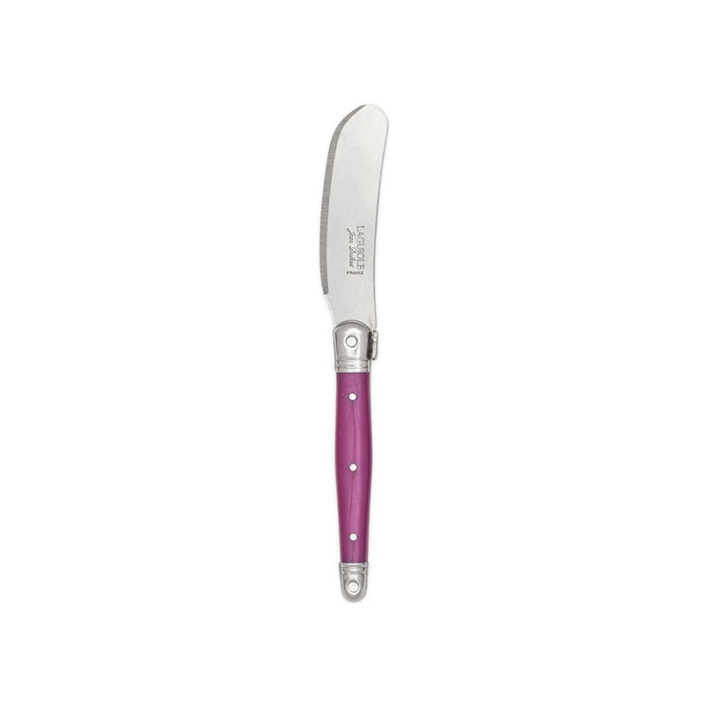 Jean Dubost - Laguiole Mini Spreader Pink Handle Home & Kitchen