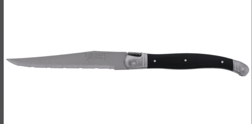 Jean Dubost - Laguiole Serrated Knife Set ABS Handle 6pc Home & Kitchen Dark Horn