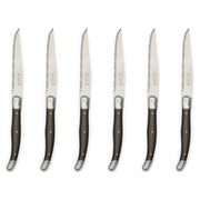 Jean Dubost - Laguiole Serrated Knife Set ABS Handle 6pc Home & Kitchen Pepper