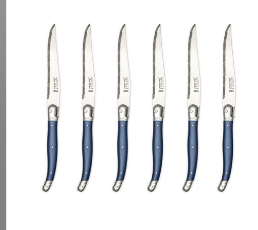 Jean Dubost - Laguiole Smooth Knife Set ABS Handle 4pc Home & Kitchen Dark Horn