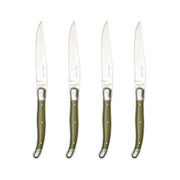 Jean Dubost - Laguiole Smooth Knife Set ABS Handle 4pc Home & Kitchen Khaki