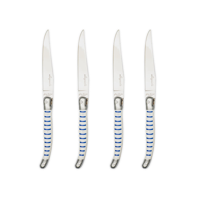 Jean Dubost - Laguiole Smooth Knife Set ABS Handle 4pc Home & Kitchen Mariniere
