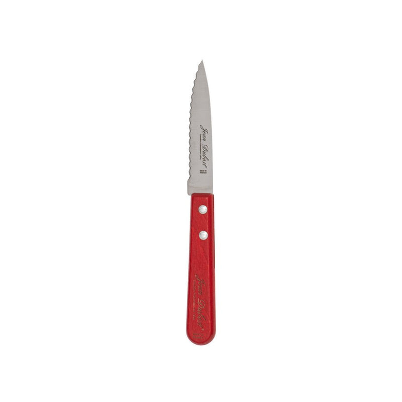 Jean Dubost - Tradition Serrated Paring Knife Red Beech Wood Handle Home & Kitchen