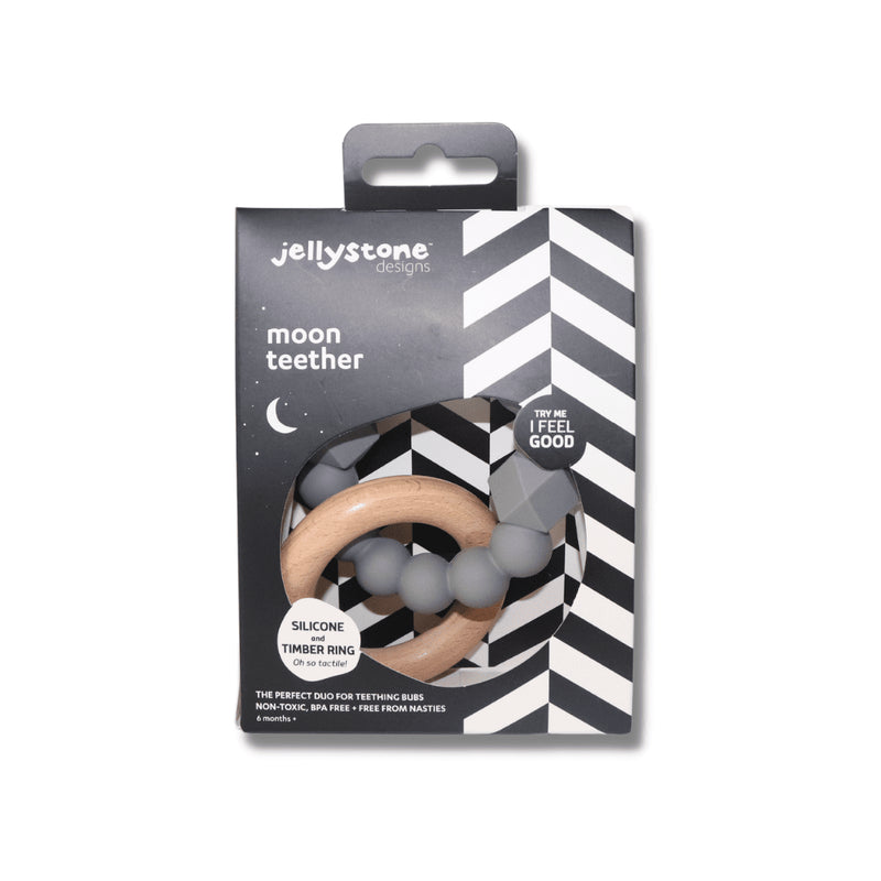 Jellystone - MOON TEETHER Mother & Baby Grey
