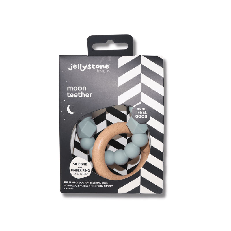Jellystone - MOON TEETHER Mother & Baby Sage
