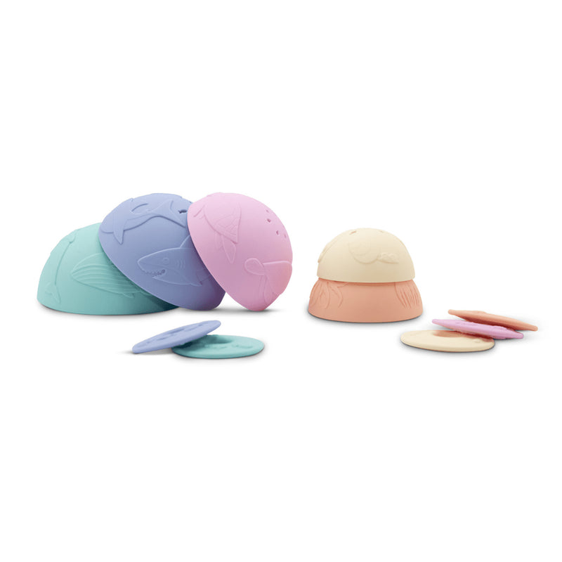 Jellystone - OCEAN STACKING CUPS - PASTEL Toys & Games