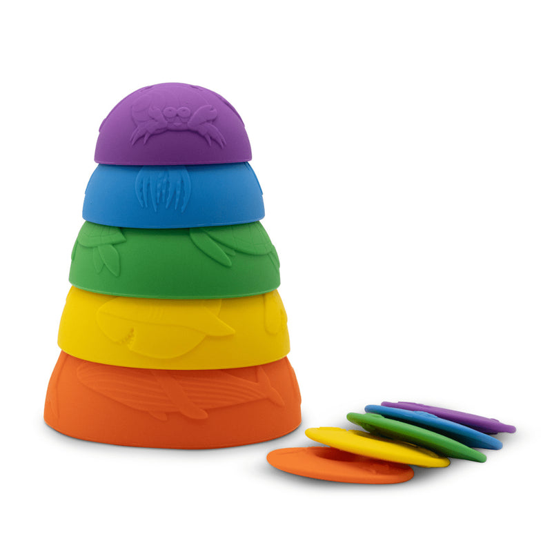 Jellystone - OCEAN STACKING CUPS - RAINBOW Toys & Games