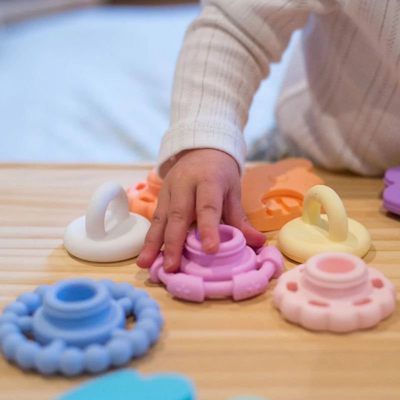 Jellystone - RAINBOW STACKER TEETHER Mother & Baby Pastel
