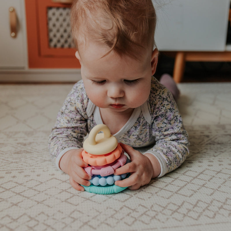 Jellystone - RAINBOW STACKER TEETHER - Pastel Mother & Baby