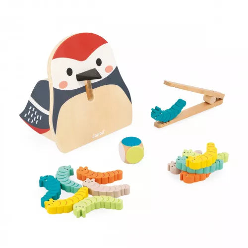 Janod - Woodpecker And Caterpillars Color Game - Limolin 