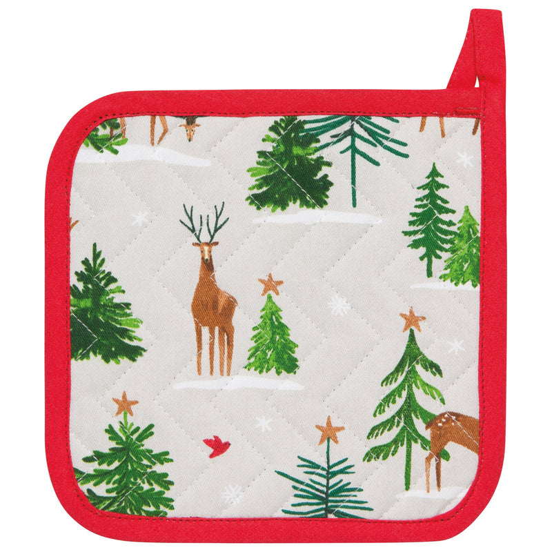 Now Designs by Danica - Santa's Reindeer Christmas Potholder