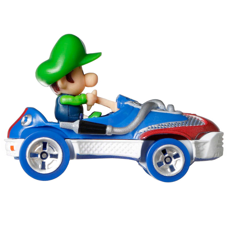 Hot Wheels - Mario Kart 1:64 Scale Die-Cast Vehicle - Baby Luigi - Product detail or play view 2