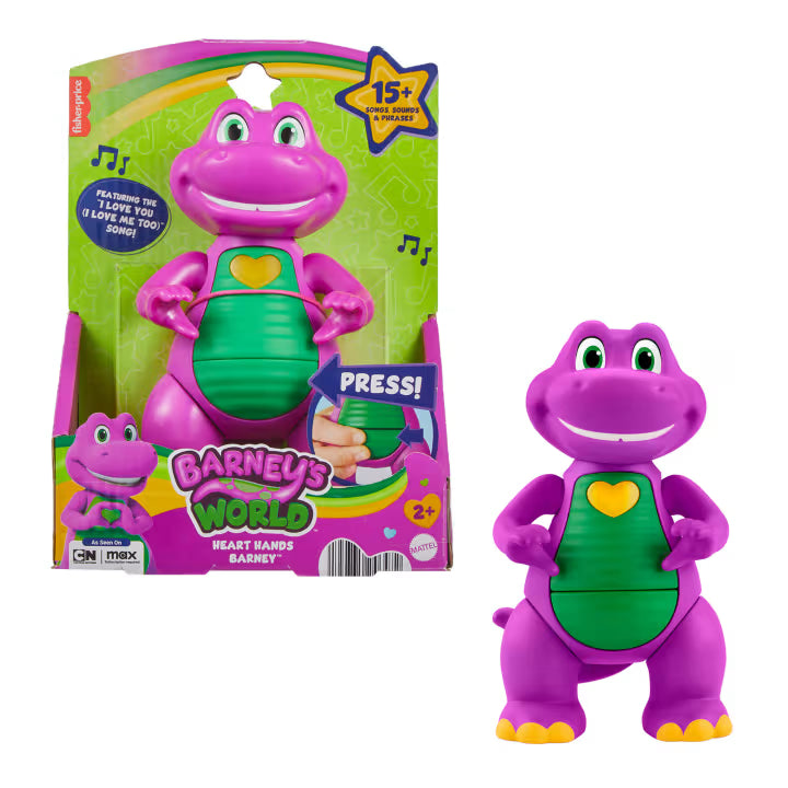 Mattel - BARNEY - HEART HANDS FIGURE
