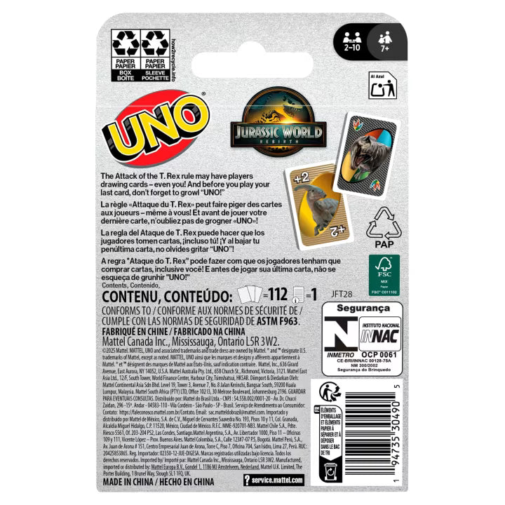 UNO - JURASSIC WORLD (rebirth)
