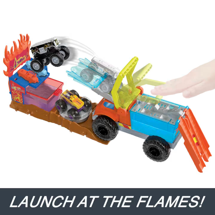 Hot Wheels - Mt Arena World: 5 Alarm'S Color Shifter Water Blast Smash Playset