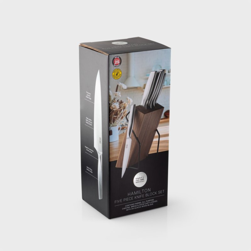 TEW - Knife Block set/5 Hamilton