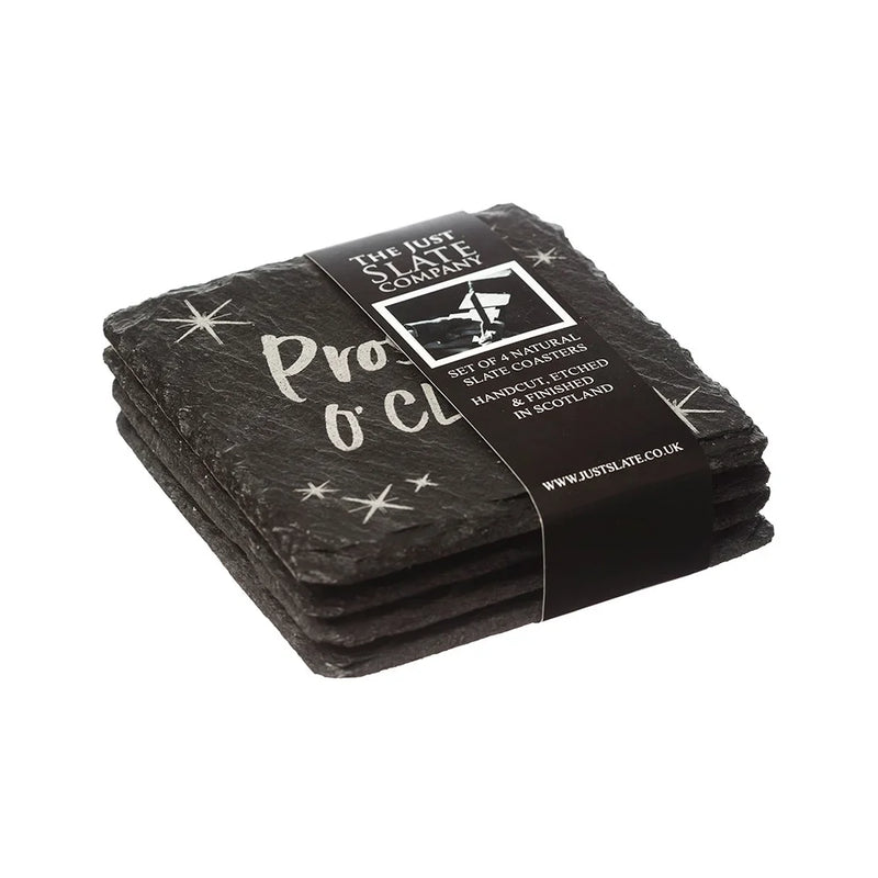 Selbrae House - Engraved Prosecco Slate Coasters s/4