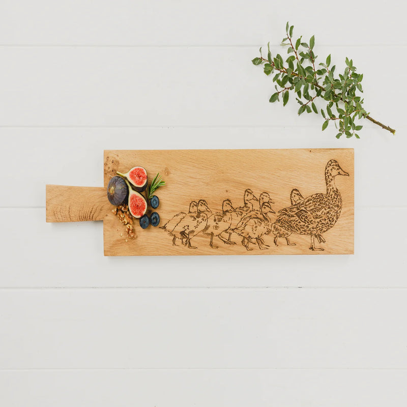 Selbrae House - Long Duck and Ducklings Oak Serving Paddle