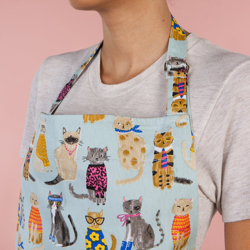 Jubilee - Apron Feline Fine | Blue Home & Kitchen