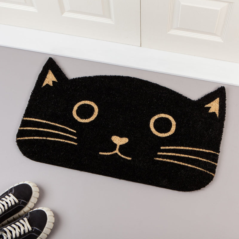 Jubilee - Doormat Shaped Black Cat | Black Home & Kitchen
