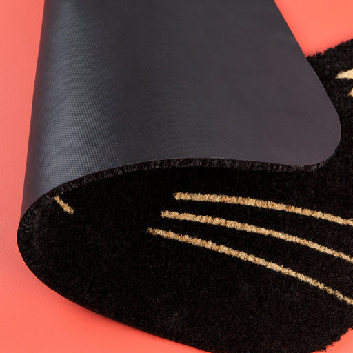 Jubilee - Doormat Shaped Black Cat | Black Home & Kitchen
