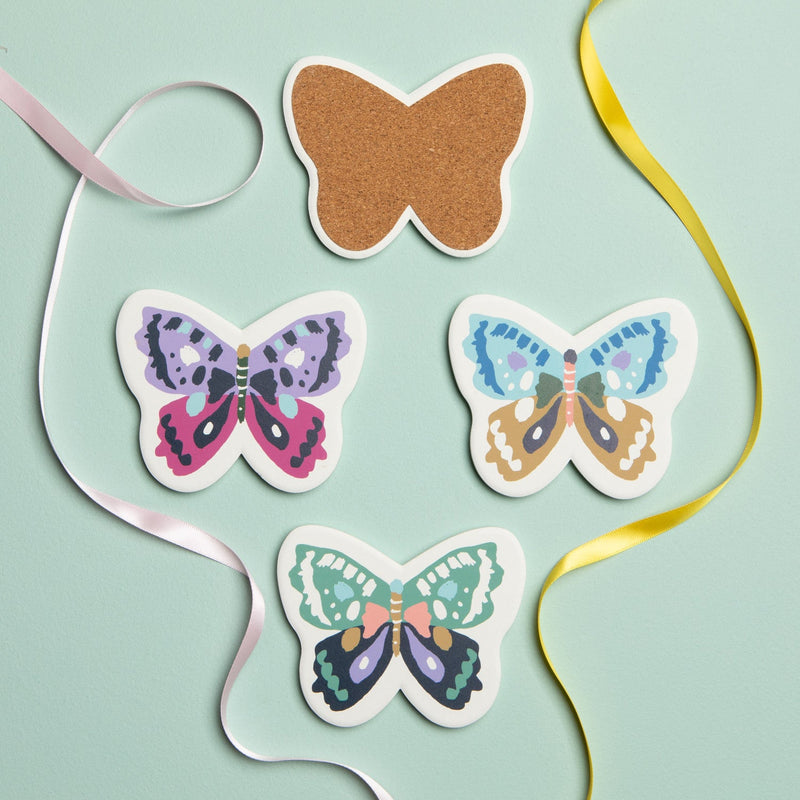 Jubilee - Flutter By Soak Up Coasters Set of 4 Home & Kitchen