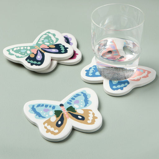 Jubilee - Flutter By Soak Up Coasters Set of 4 Home & Kitchen