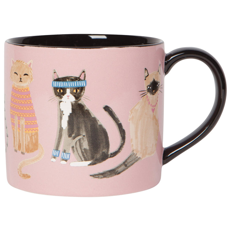 Jubilee - Mug in a box 14oz Feline Fine | Pink Home & Kitchen