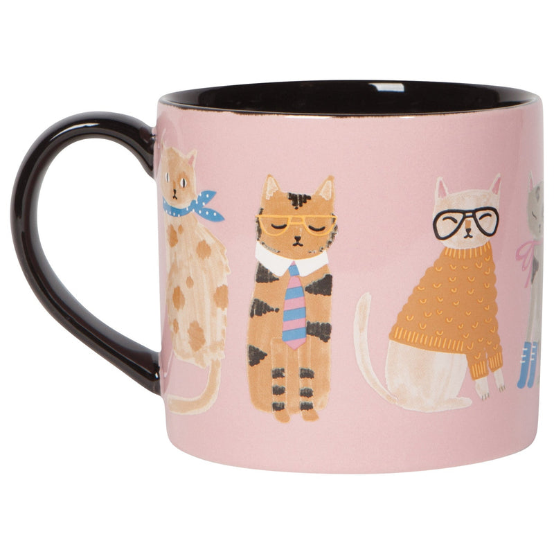 Jubilee - Mug in a box 14oz Feline Fine | Pink Home & Kitchen