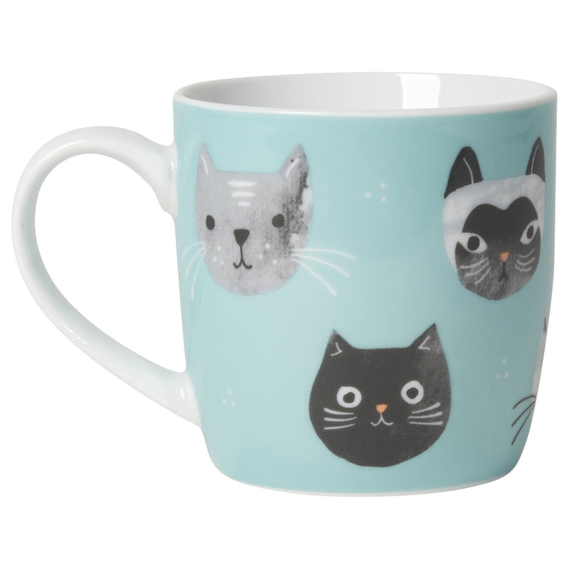Jubilee - Mug Porcelain 12oz Cats Meow | Turquoise Home & Kitchen