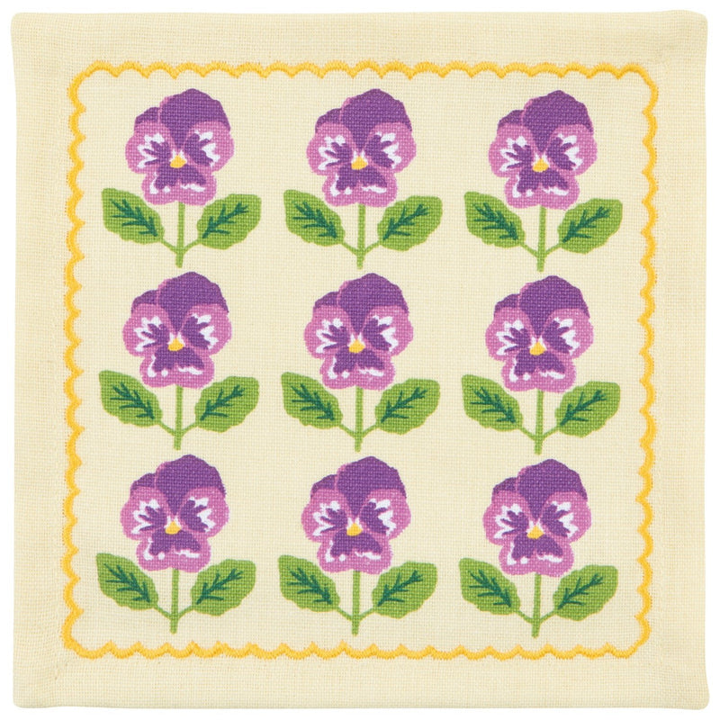 Jubilee - Pansy Printed Cocktail Napkins Set of 4 Assorted Home & Kitchen