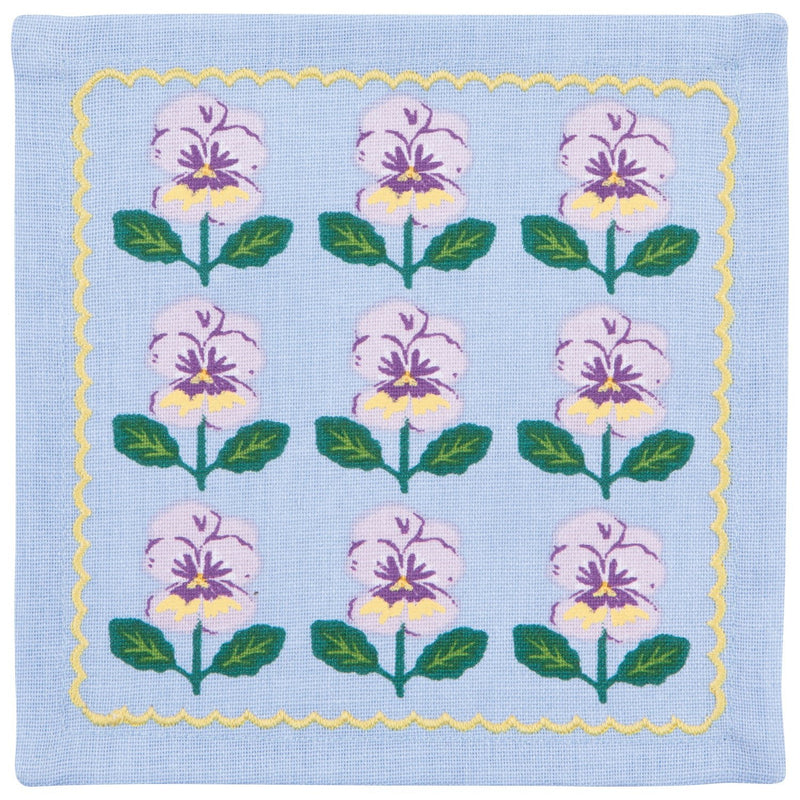 Jubilee - Pansy Printed Cocktail Napkins Set of 4 Assorted Home & Kitchen