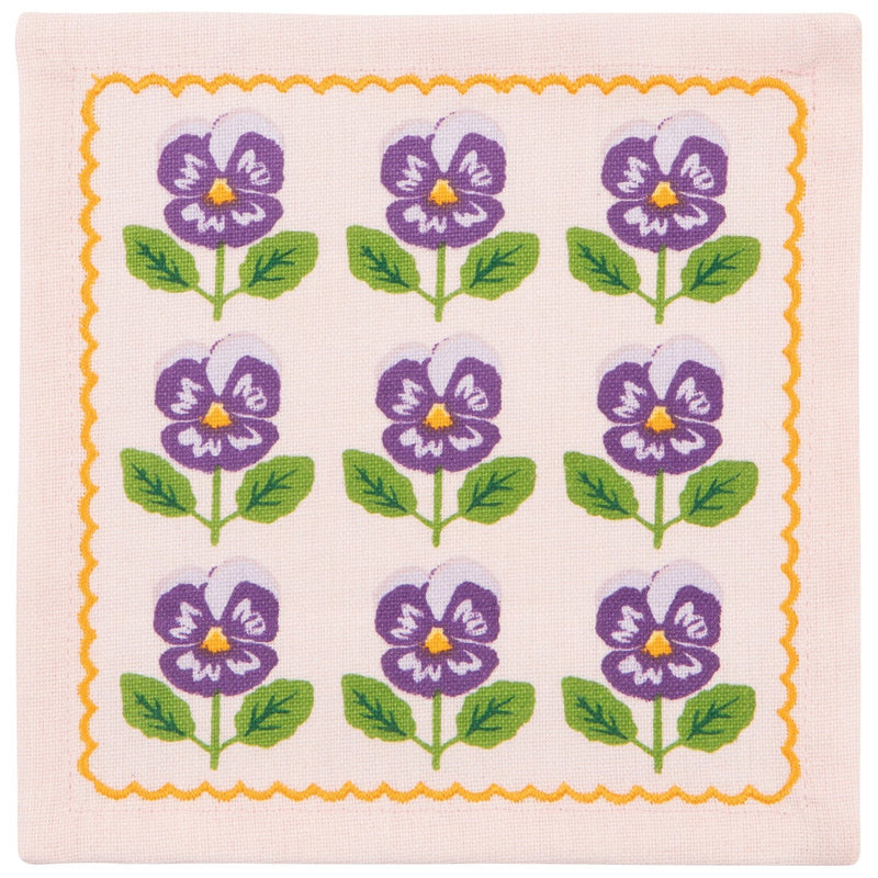 Jubilee - Pansy Printed Cocktail Napkins Set of 4 Assorted Home & Kitchen