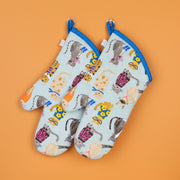 Jubilee - Set/2 Mitt Feline Fine | Blue Home & Kitchen