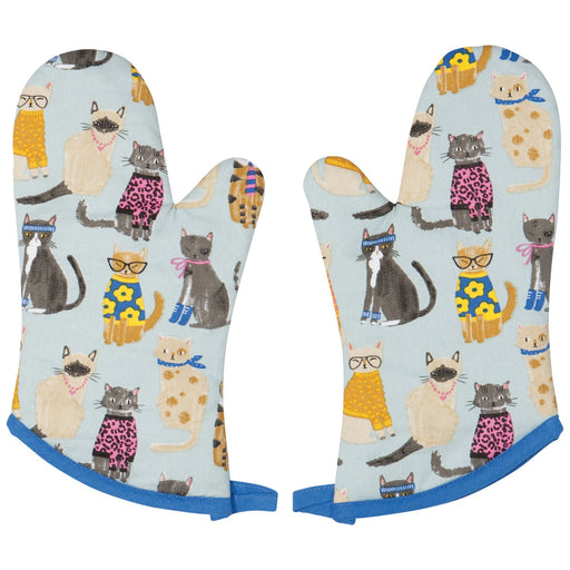 Jubilee - Set/2 Mitt Feline Fine | Blue Home & Kitchen