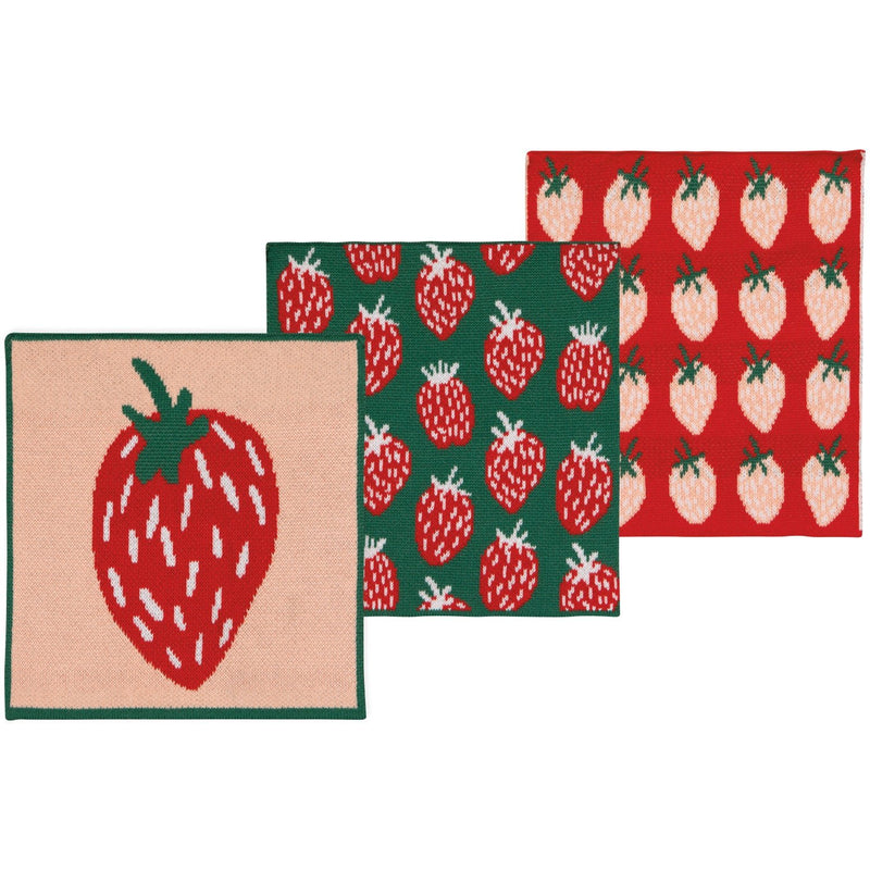 Jubilee - Set/3 Knit Dishcloth Berry Sweet Home & Kitchen