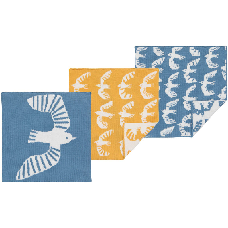 Jubilee - Set/3 Knit Dishcloth Birdie Home & Kitchen