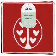 Jubilee - Set/3 Knit Dishcloth Ladybug Home & Kitchen