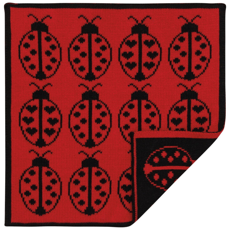 Jubilee - Set/3 Knit Dishcloth Ladybug Home & Kitchen