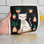 Jubilee - Swedish Dishcloth Cat Nap | Black Home & Kitchen
