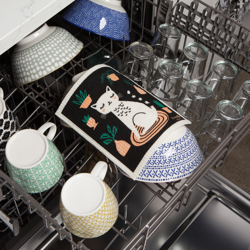 Jubilee - Swedish Dishcloth Cat Nap | Black Home & Kitchen