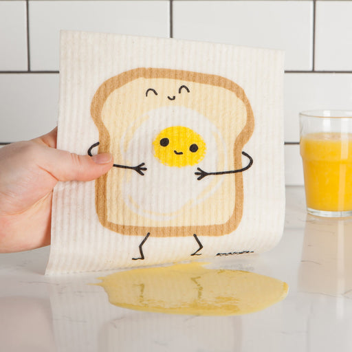 Jubilee - Swedish Dishcloth Funny Food | Beige Home & Kitchen